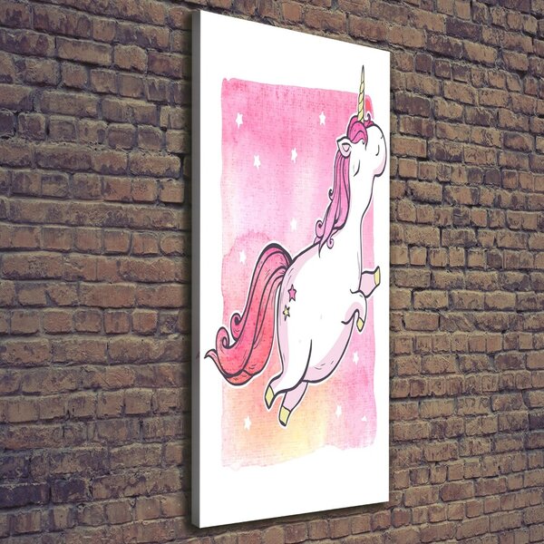 Tablouri tipărite pe pânză unicorn roz