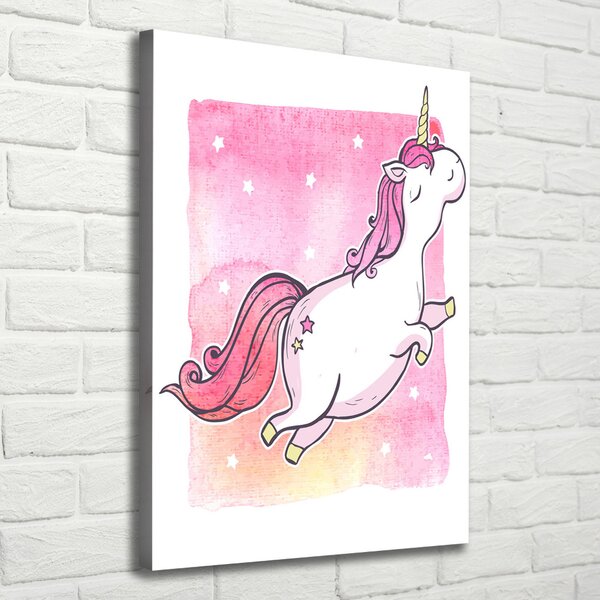 Tablouri tipărite pe pânză unicorn roz