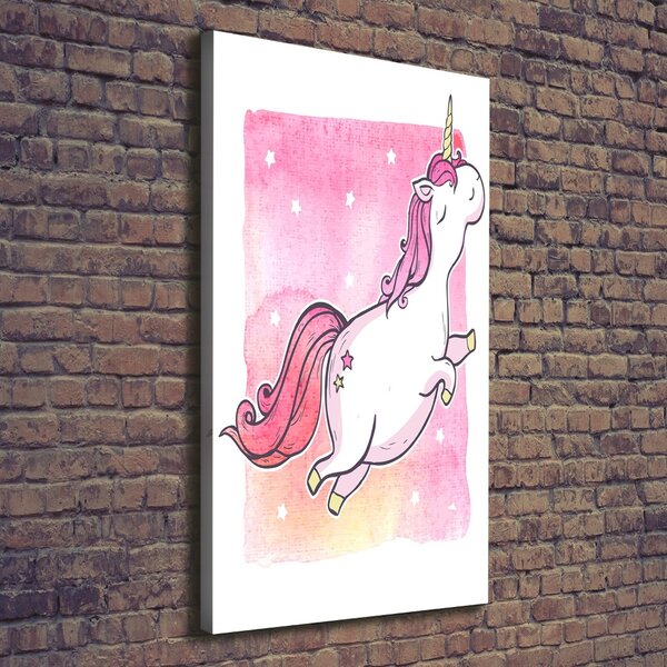 Tablouri tipărite pe pânză unicorn roz