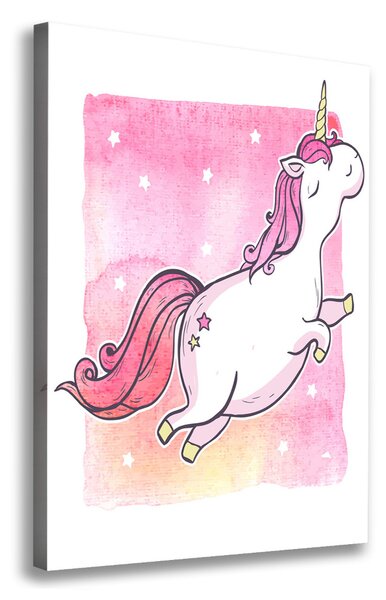 Tablouri tipărite pe pânză unicorn roz