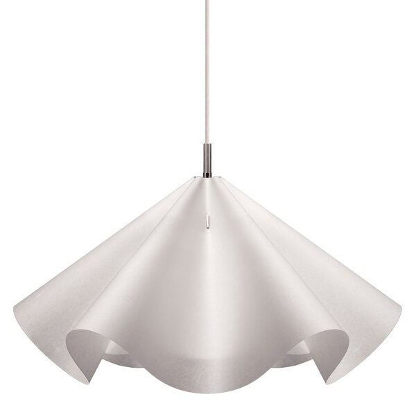 Lustră Pendul Moebe, Sinuate, reglabil, Alb, Camera de zi, Hârtie / Carton, Design