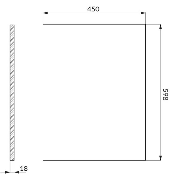 Cersanit Moduo blat 59.8x45 cm stejar S590-122