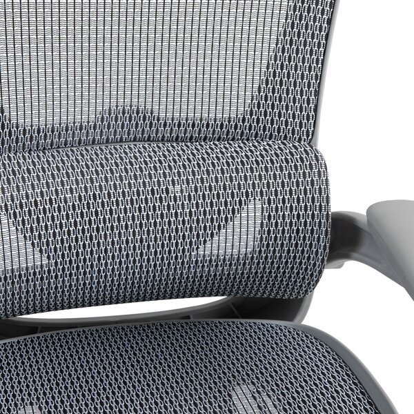 Scaun birou Zenyk mesh negru si alb 63x70x126 cm