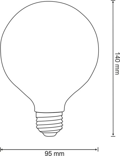Bec LED VINTAGE AMBER E27/4W/230V G95 2700K