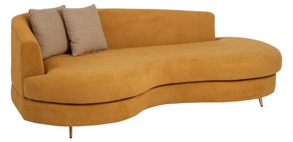 Canapea Olivia cu tapiterie din tesatura structurala, galben
