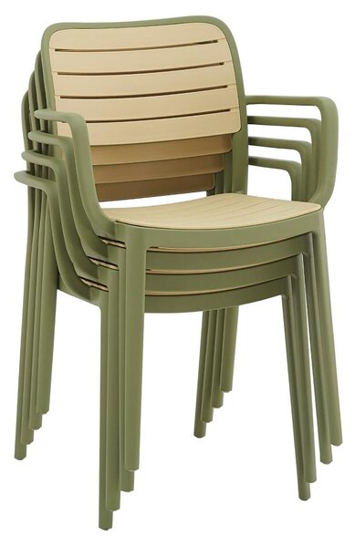 Scaun de grădină Kartos 2 (verde + bej). 1119457