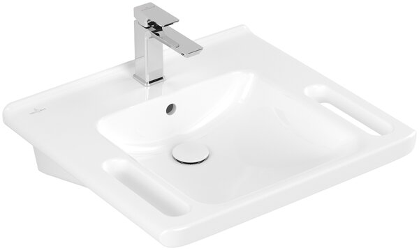Villeroy & Boch ViCare lavoar 60x55 cm dreptunghiular clasică pentru persoane cu dizabilități alb luciu 4A686001
