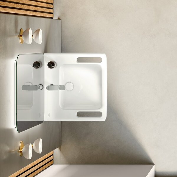 Villeroy & Boch ViCare lavoar 60x55 cm dreptunghiular clasică pentru persoane cu dizabilități alb luciu 4A686001