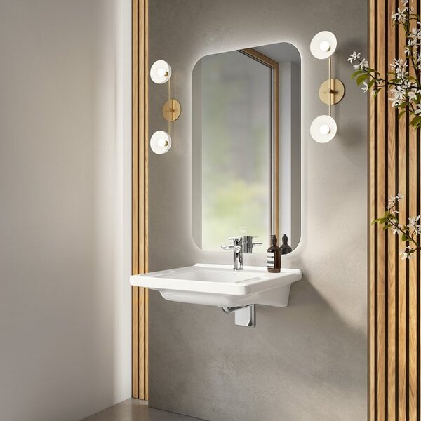 Villeroy & Boch ViCare lavoar 60x55 cm dreptunghiular clasică pentru persoane cu dizabilități alb luciu 4A686001