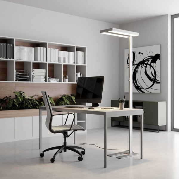 Lampadar Arcchio, Logan, reglabil, Metalic, Studiu / Birou, Aluminiu, Modern