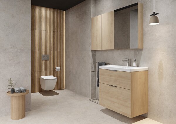 Cersanit City lavoar cu dulap 60 cm stejar S4004-134