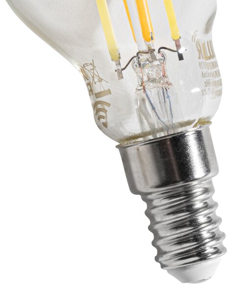Set de 5 becuri LED inteligente E14 P45 transparente 4,2W 470 lm 2700-6500K
