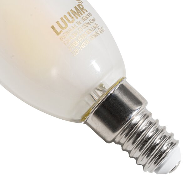 Set de 5 becuri LED Smart E14 C35 Mat 4.2W 470 lm 2700-6500K