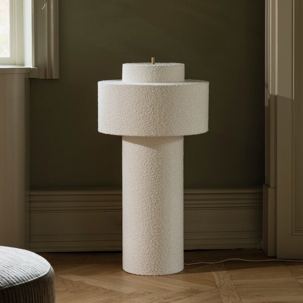 Lampadar Globen Lighting, Noah, Alb, Camera de zi, Țesătură / Textil, Design