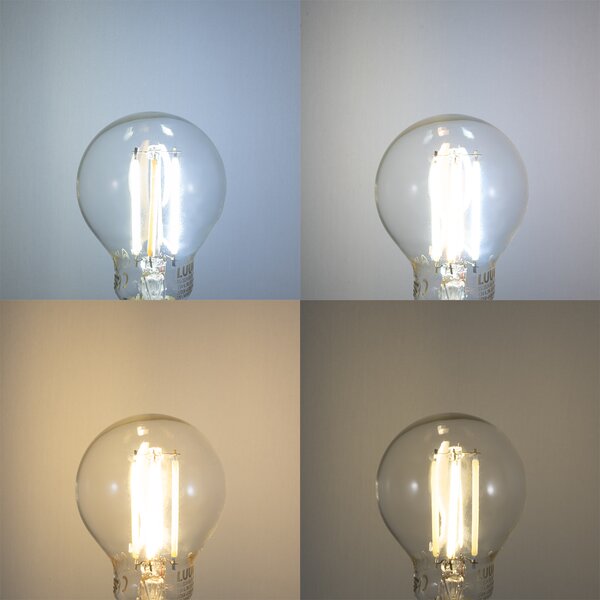 Set de 5 becuri LED inteligente E14 P45 transparente 4,2W 470 lm 2700-6500K