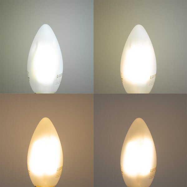 Set de 5 becuri LED Smart E14 C35 Mat 4.2W 470 lm 2700-6500K
