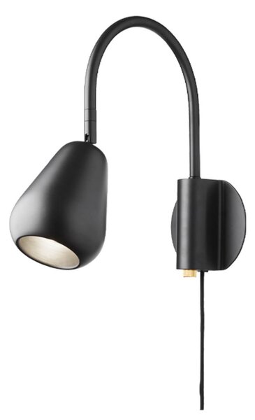 Lampă de perete Nuura Aps, Anoli, reglabil, Negru, Camera de zi, Metal, Modern