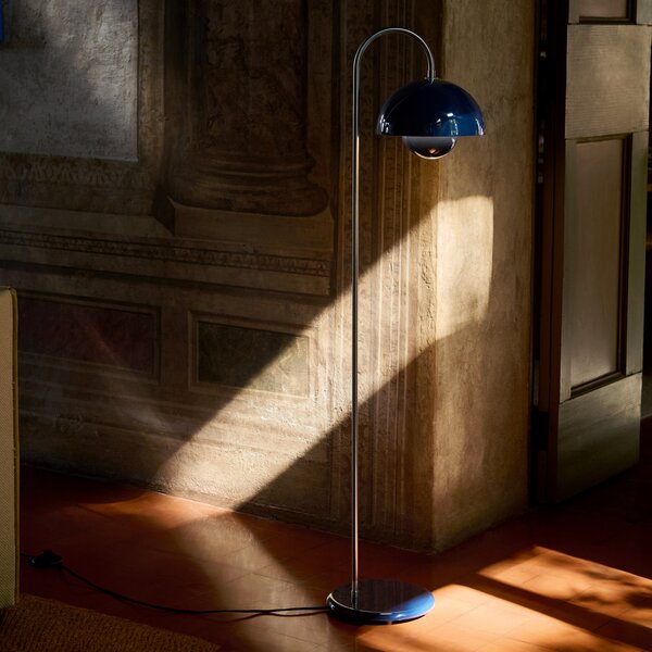 Lampadar &Tradition, Flowerpot VP12, Albastru, Camera de zi, Metal, Design