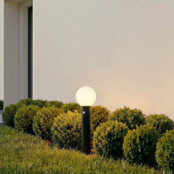 Lampă de Exterior Lindby, Dangan, reglabil, Negru, Terasă, Sticlă, Modern