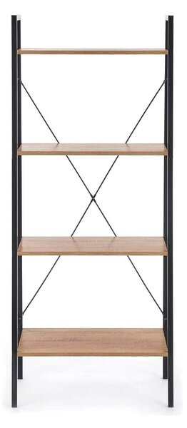 Etajera NARVIK, stejar sonoma/negru, 60x32x148 cm