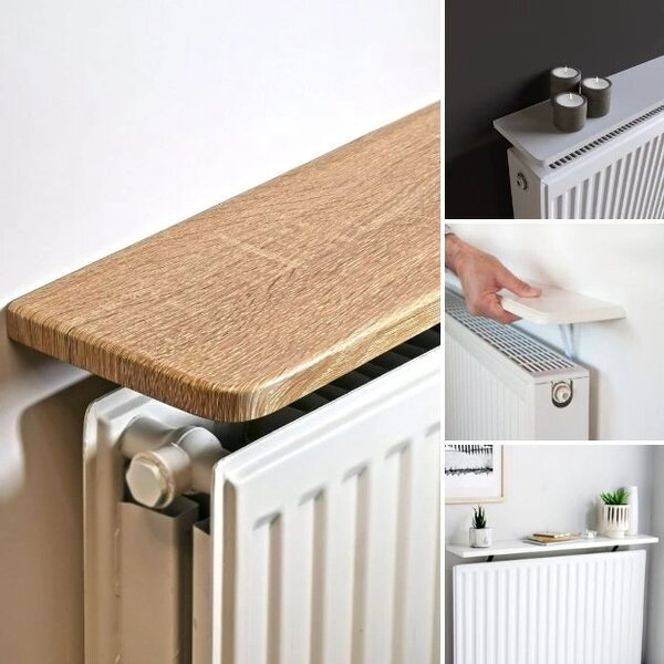 Radifloat™ Poliță Plutitoare Pentru Radiator, Stejar alb 60 cm
