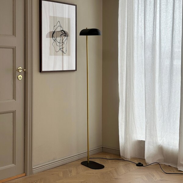 Lampadar Dyberg Larsen, Arch, Negru, Camera de zi, Metal, Vintage