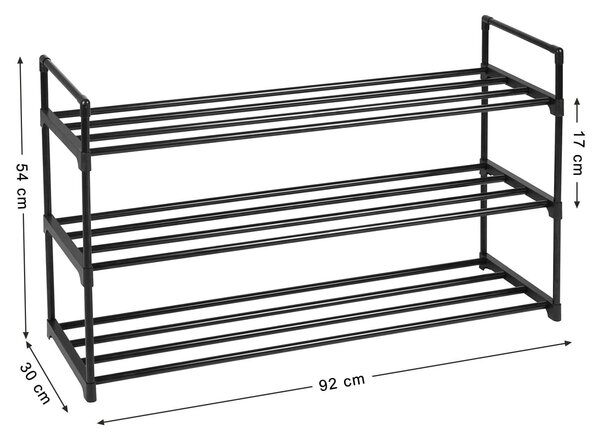 Dulap negru pentru incaltaminte VARIO 92x55 cm