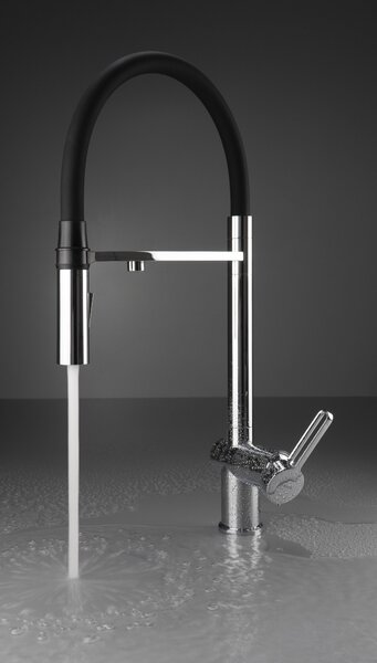 Baterie chiuvetă Deante Magnetic cu racord filtru apă și cioc elastic, cromată, BRM_075M