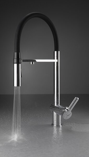 Baterie chiuvetă Deante Magnetic cu racord filtru apă și cioc elastic, cromată, BRM_075M