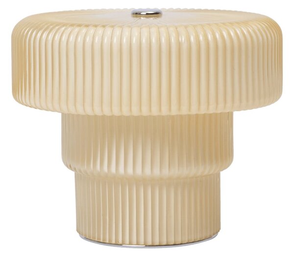 Lampă de masă ferm LIVING, reglabil, Bej, Camera de zi, Sticlă