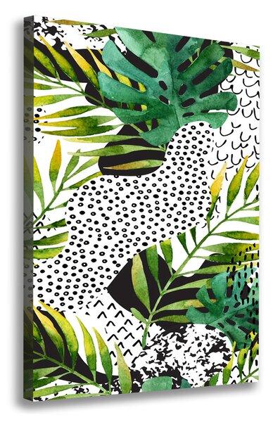 Print pe canvas frunze tropicale