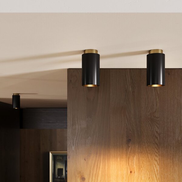 Plafoniere DCW, Tobo C85, reglabil, Negru, Camera de zi, Metal, Design