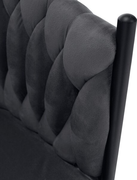 Scaun sufragerie Blair (gri închis + negru). 1119372