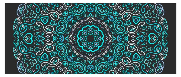 Tablou cu abstracție ornamentală (120x50 cm)