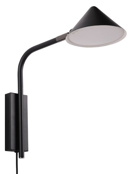 Lampă de perete Watt & Veke, Kuro, reglabil, Negru, Camera de zi, Metal, Design