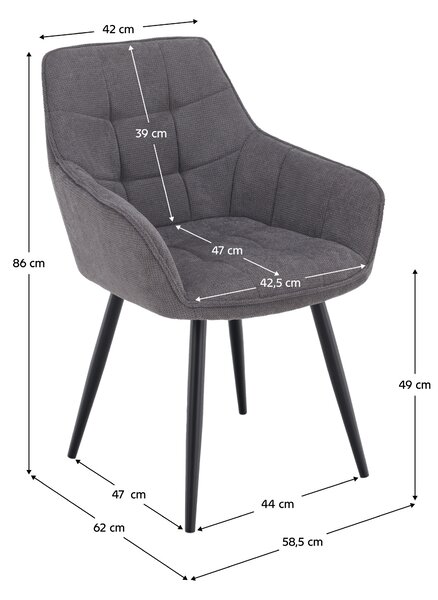 Fotoliu design Morkenus (Gri + Negru) . 1097103
