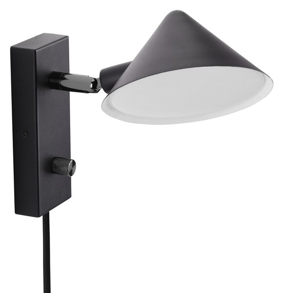 Lampă de perete Watt & Veke, Kuro, reglabil, Negru, Camera de zi, Metal, Design