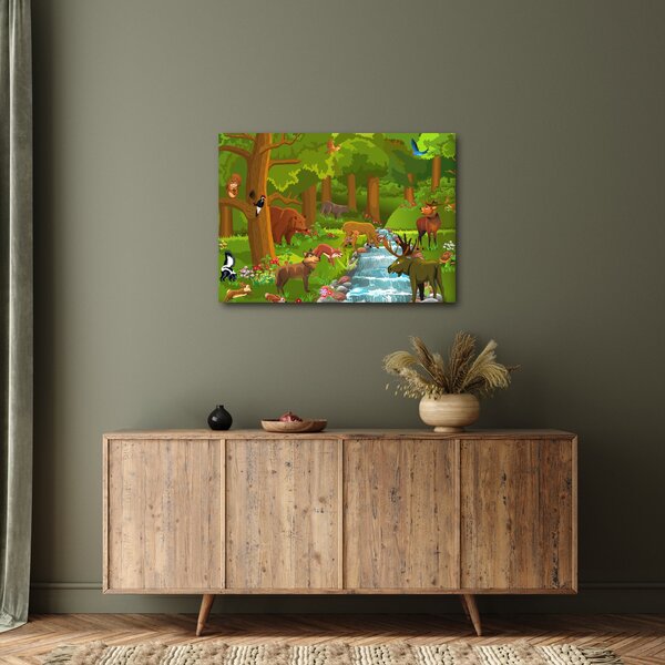 Tablou pentru copii cu animale (70x50 cm)