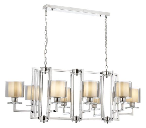 Candelabru VARANA cu lanț, 8xE27/40W/230V, crom lucios