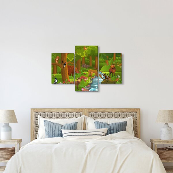 Tablou pentru copii cu animale (90x60 cm)