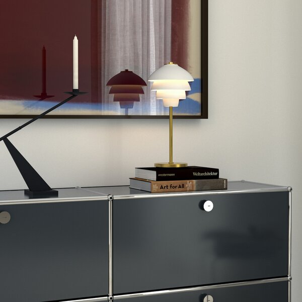 Lampă de masă Belid, Alb, Camera de zi, Metal, Design