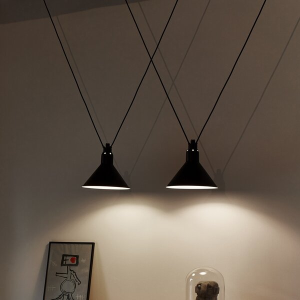 Lustră Pendul Lampe Gras, Negru, Camera de zi, Metal