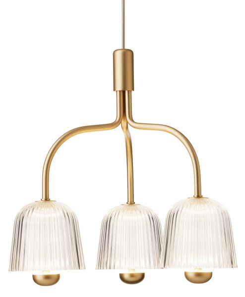 Lustră Pendul Nuura Aps, Asteea, reglabil, Auriu / Alamă, Camera de zi, Metal, Scandinavă