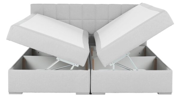 Pat tip boxspring Ferata Komfort gri deschi, 160x200 cm