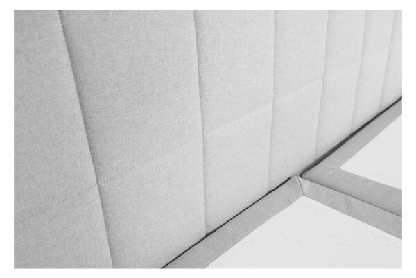Pat tip boxspring Ferata Komfort gri deschi, 160x200 cm