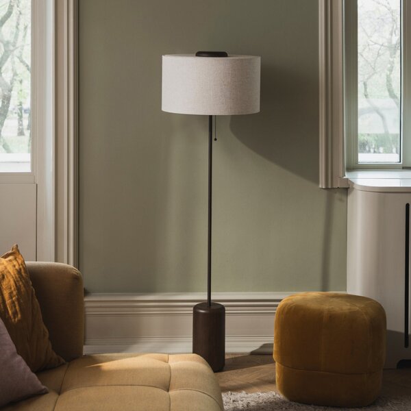 Lampadar Globen Lighting, Bosco, Bej, Camera de zi, Lemn
