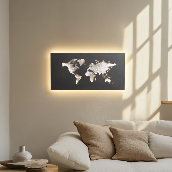 Lampă de perete Lucande, World, Negru, Camera de zi, Metal, Modern
