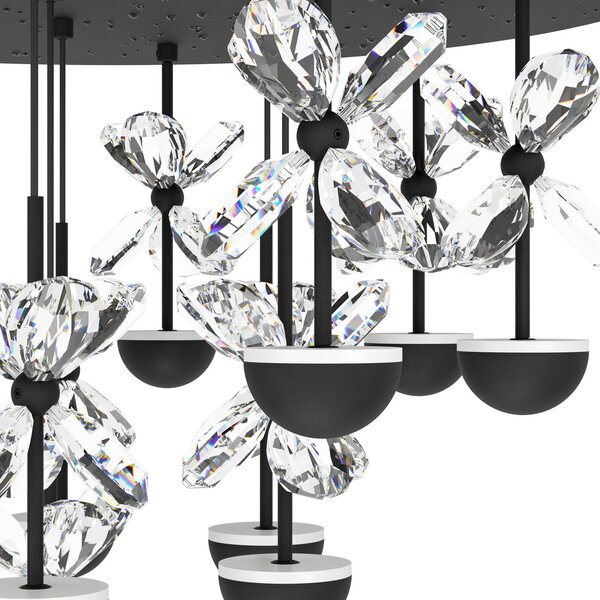 Plafoniere Stars of Light, Pianopoli, reglabil, Negru, Camera de zi, Metal, Design