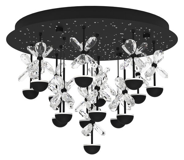 Plafoniere Stars of Light, Pianopoli, reglabil, Negru, Camera de zi, Metal, Design