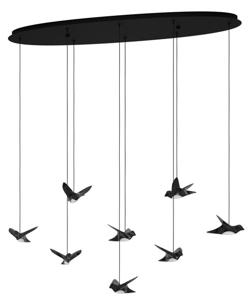 Lustră Pendul Stars of Light, Paratebueno, reglabil, Negru, Sala de mese, Metal, Design